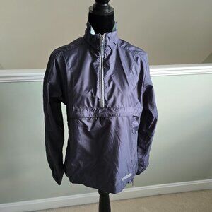 Vintage Nike Lightweight Running Athletic Zip Pullover Jacket Gray Small 4-6